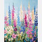 Summer Blooming Spectacle Paint by Numbers Kit design preview showing the full artwork layout before painting