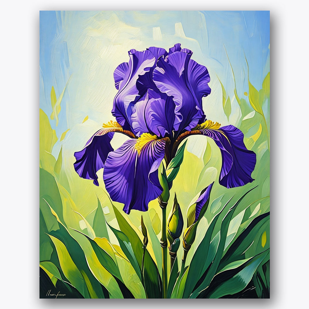 Sunlit Iris Paint by Numbers Kit UdoPaints
