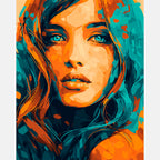 Sunrise Gaze Paint by Numbers Kit design preview showing the full artwork layout before painting