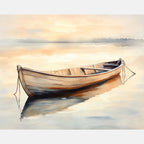 Sunrise Reflection Boat Paint by Numbers Kit design preview showing the full artwork layout before painting