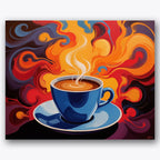 Swirling Coffee Paint by Numbers Kit UdoPaints