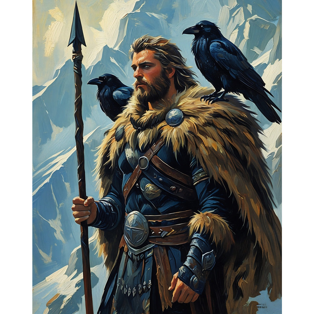 The Mythical God Paint by Numbers Kit design preview showing the full artwork layout before painting