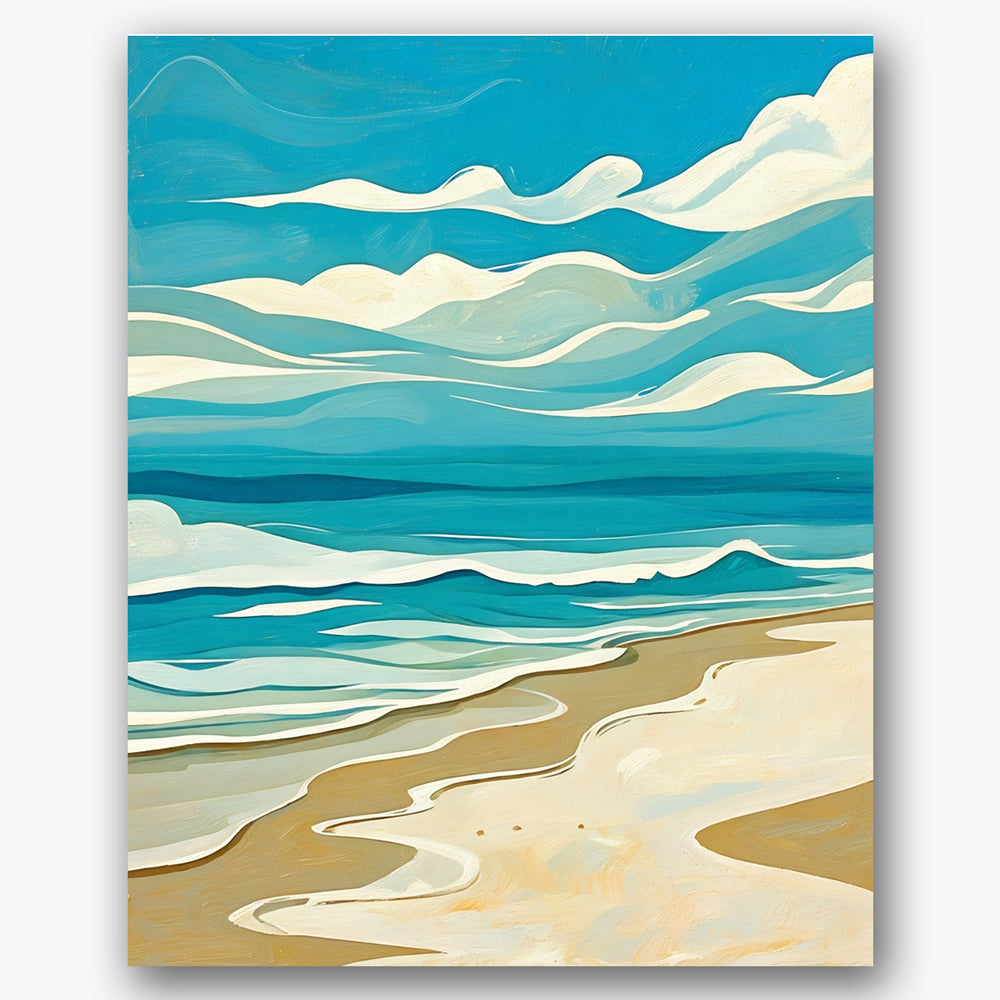 Tranquil Coastline Paint by Numbers Kit UdoPaints