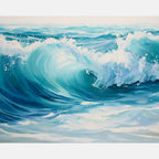 Turbulent Ocean Paint by Numbers Kit design preview showing the full artwork layout before painting