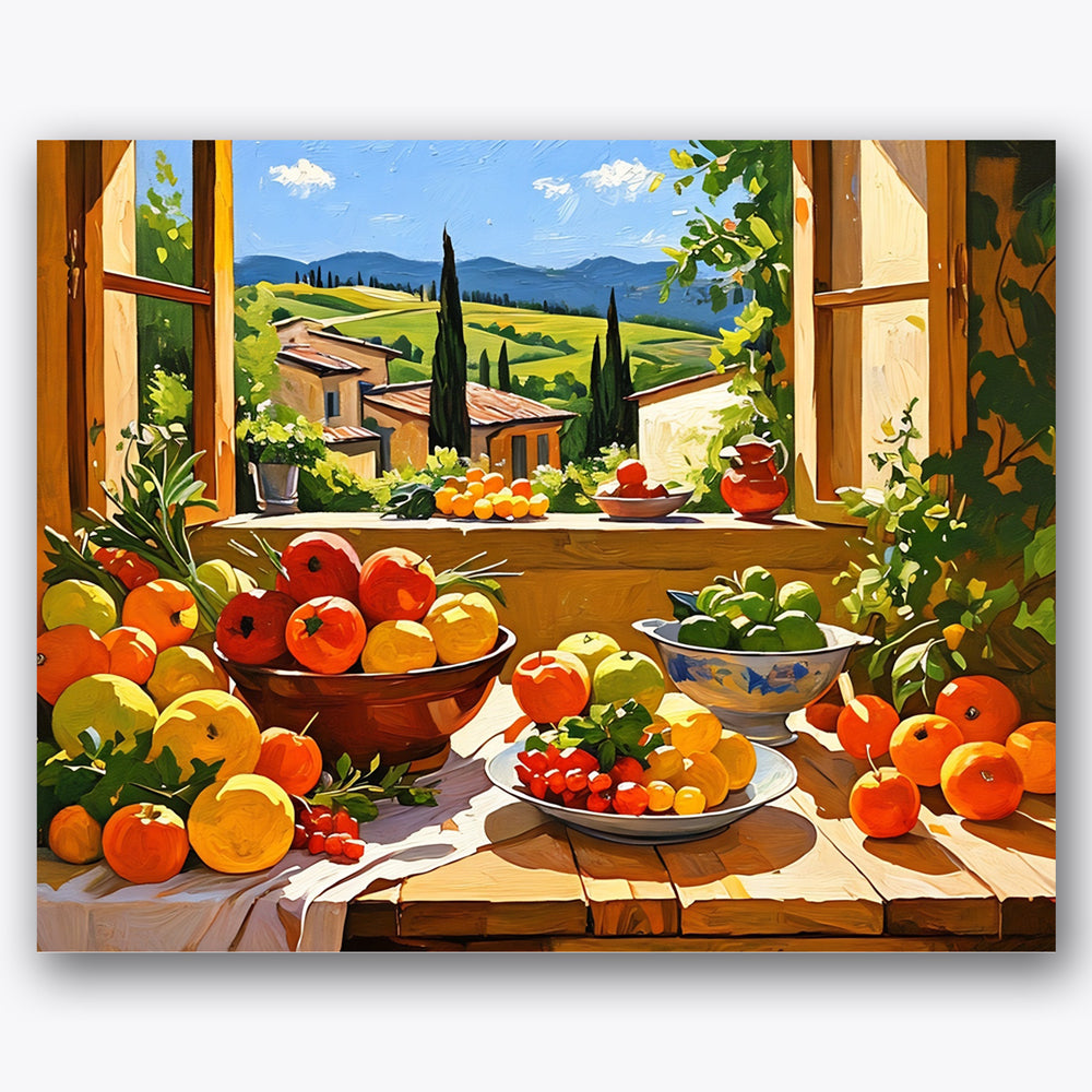 Tuscan Kitchen View Paint by Numbers Kit UdoPaints
