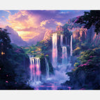 Twilight Falls Paint by Numbers Kit design preview showing the full artwork layout before painting