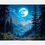 Twilight Forest Paint by Numbers Kit design preview showing the full artwork layout before painting