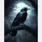Twilight Raven Paint by Numbers Kit design preview showing the full artwork layout before painting