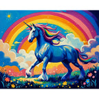 Unicorn Fantasy Paint by Numbers Kit design preview showing the full artwork layout before painting