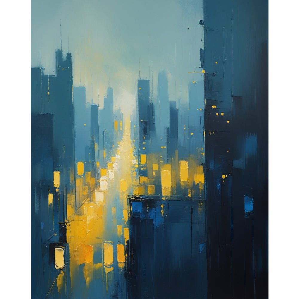 Urban Glow Paint by Numbers Kit design preview showing the full artwork layout before painting