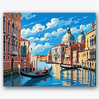 Venetian Canal Scene Paint by Numbers Kit UdoPaints