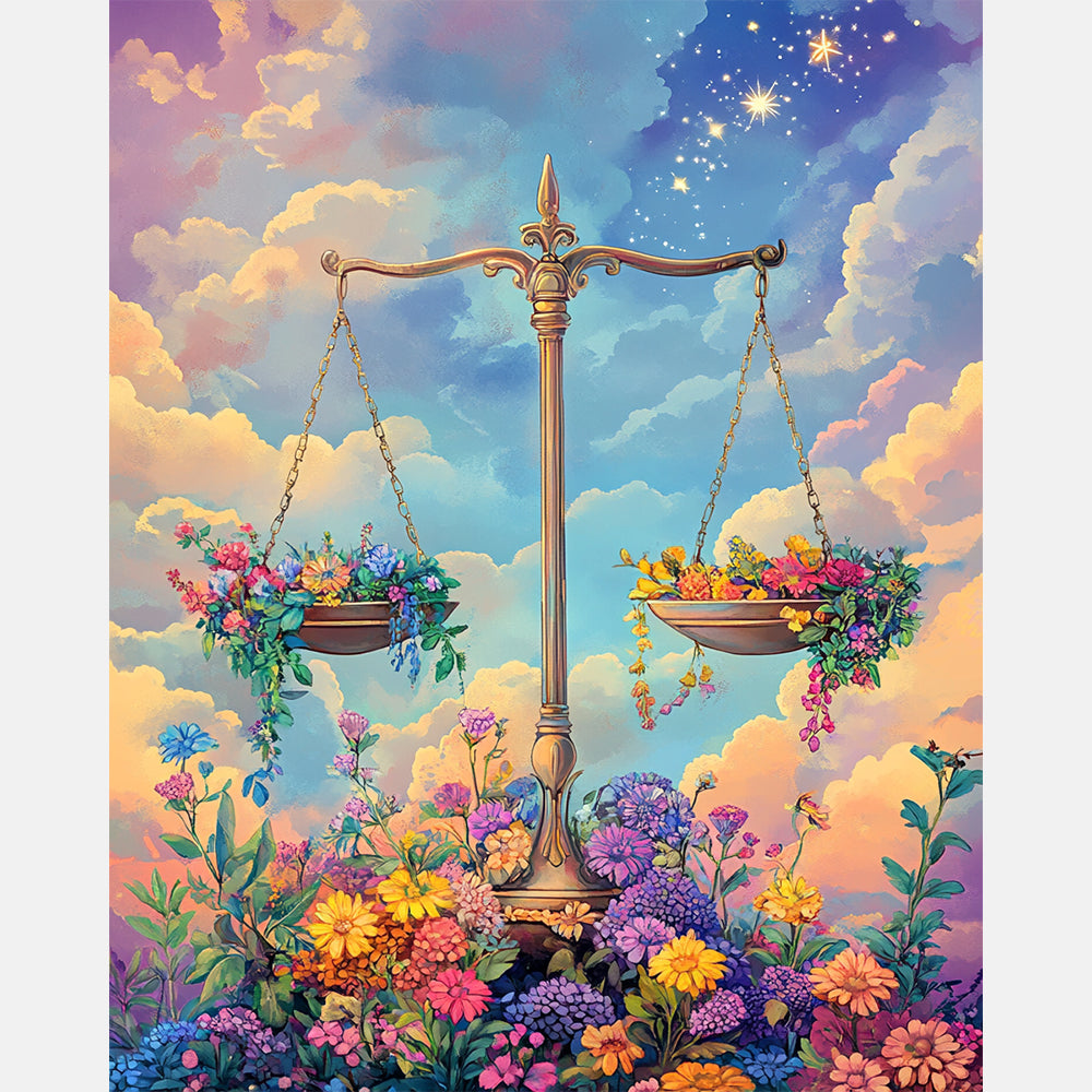 Verdant Scales Paint by Numbers Kit design preview showing the full artwork layout before painting