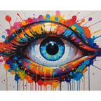 Vibrant Eye Paint by Numbers Kit design preview showing the full artwork layout before painting