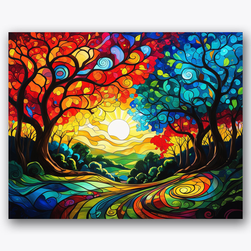 Vibrant Forest Dream Paint by Numbers Kit UdoPaints