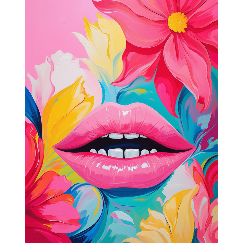 Vibrant Pop Art Paint by Numbers Kit design preview showing the full artwork layout before painting