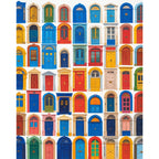 Vibrant Door Collection Paint by Numbers Kit design preview showing the full artwork layout before painting