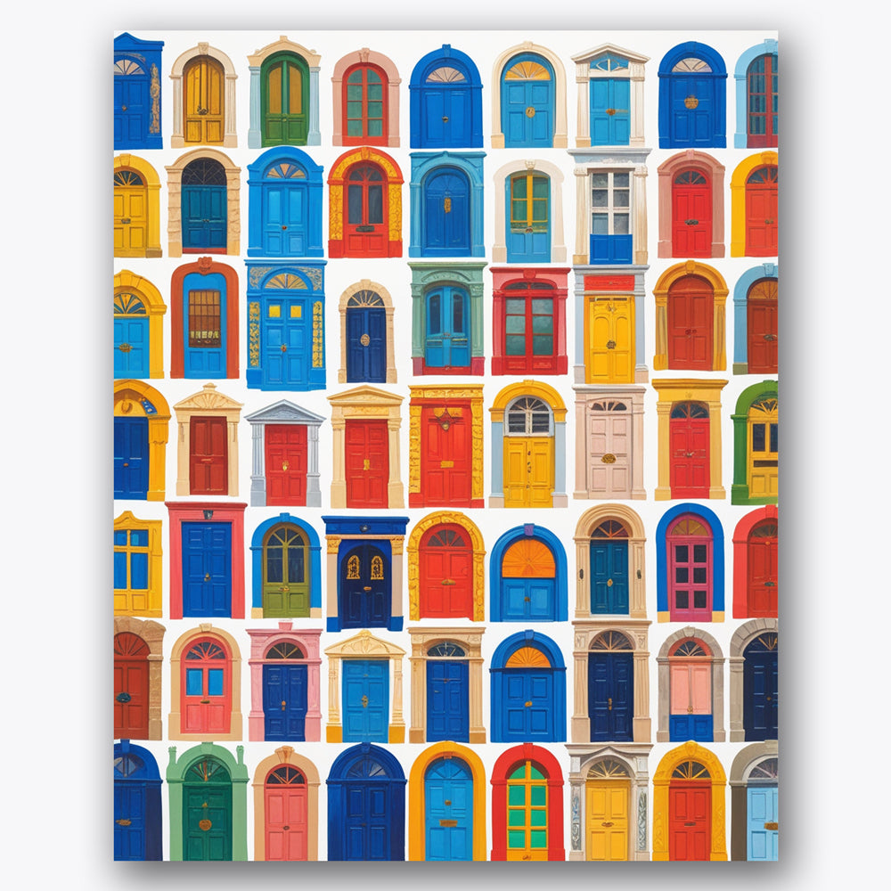 Vibrant Door Collection Paint by Numbers Kit UdoPaints