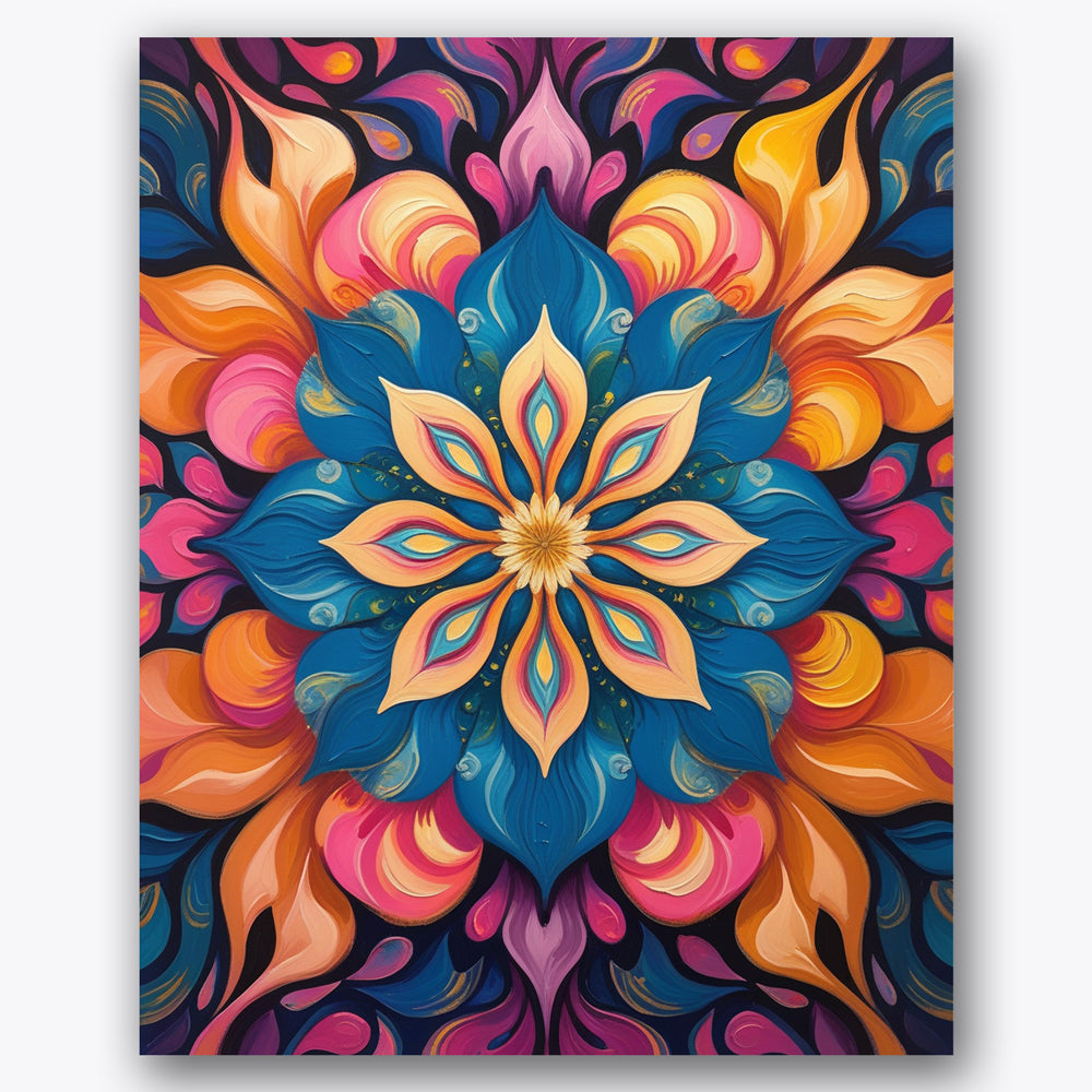 Vibrant Floral Abstract Paint by Numbers Kit UdoPaints