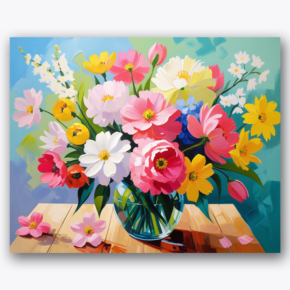 Vibrant Floral Bouquet Paint by Numbers Kit UdoPaints
