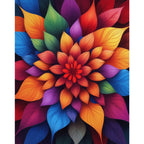 Vibrant Floral Mandala Paint by Numbers Kit UdoPaints