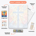 Vibrant Hope Paint by Numbers Kit – includes numbered canvas, paint pots, brushes, and instructions