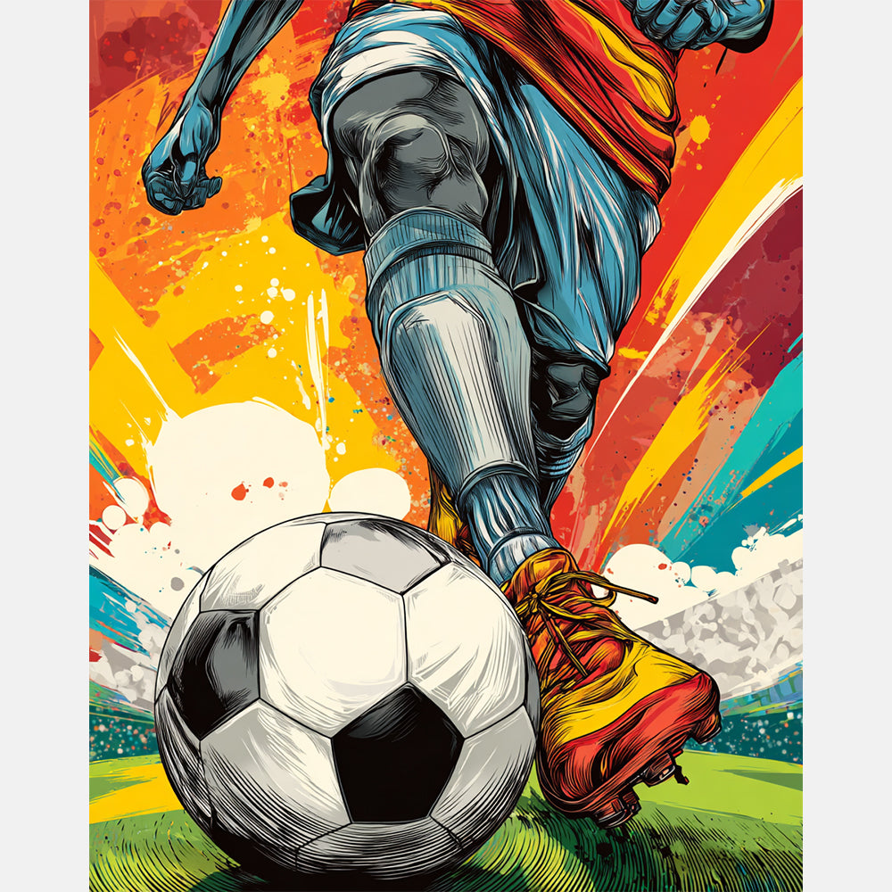 Vibrant Play Paint by Numbers Kit design preview showing the full artwork layout before painting