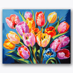 Vibrant Tulip Bouquet Paint by Numbers Kit UdoPaints