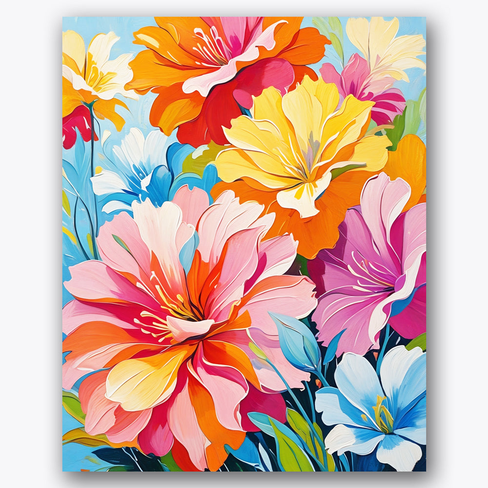Vivid Floral Burst Paint by Numbers Kit UdoPaints