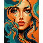 Vivid Portrait Paint by Numbers Kit design preview showing the full artwork layout before painting