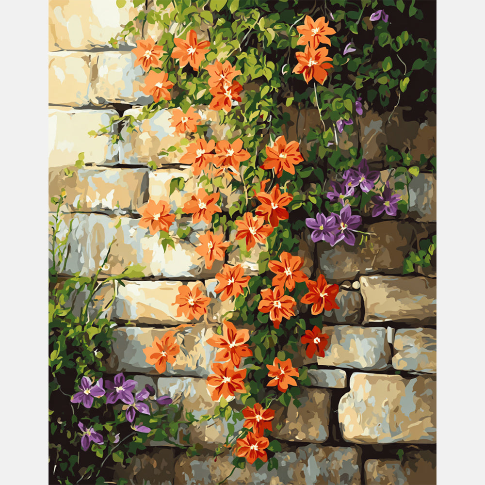 Wall Bloom Paint by Numbers Kit design preview showing the full artwork layout before painting