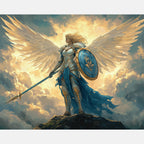 Warrior Ascendant Paint by Numbers Kit design preview showing the full artwork layout before painting