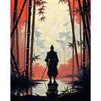 Warrior's Path Paint by Numbers Kit design preview showing the full artwork layout before painting