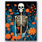 Whimsical Skeleton Garden Paint by Numbers Kit UdoPaints