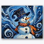 Whimsical Snowman Paint by Numbers Kit UdoPaints