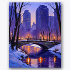 Winter Bridge Serenity Paint by Numbers Kit UdoPaints
