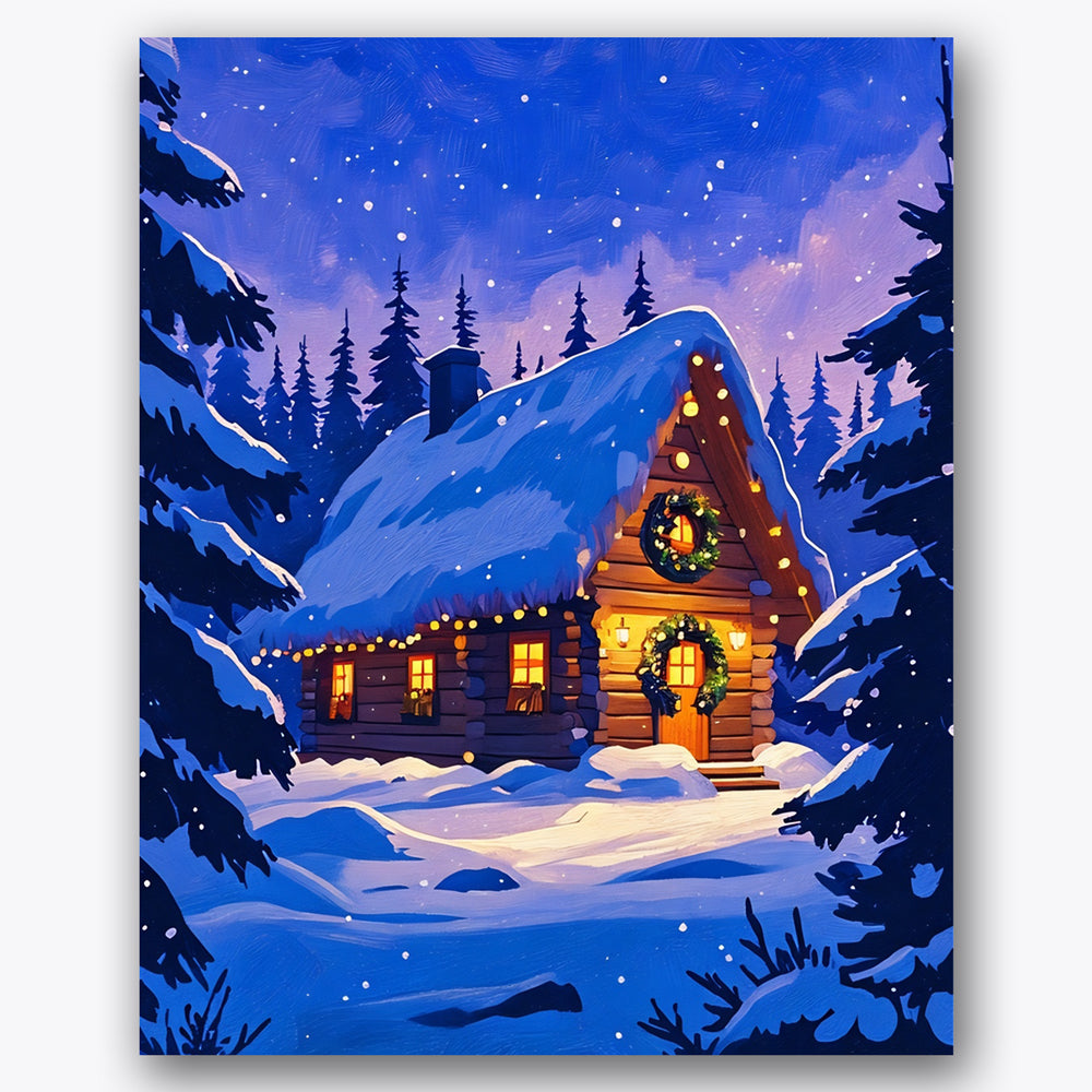 Winter Retreat Paint by Numbers Kit UdoPaints