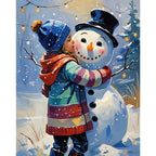 Winter Embrace Paint by Numbers Kit design preview showing the full artwork layout before painting