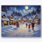 Winter Village Paint by Numbers Kit - UdoPaints
