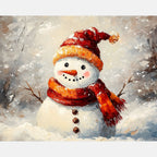 Winter Watchman Paint by Numbers Kit design preview showing the full artwork layout before painting
