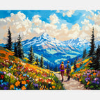 You & Me Journey Paint by Numbers Kit design preview showing the full artwork layout before painting