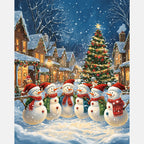 Yuletide Snow Singers Paint by Numbers Kit design preview showing the full artwork layout before painting