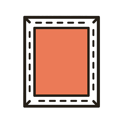 Stretched canvas format