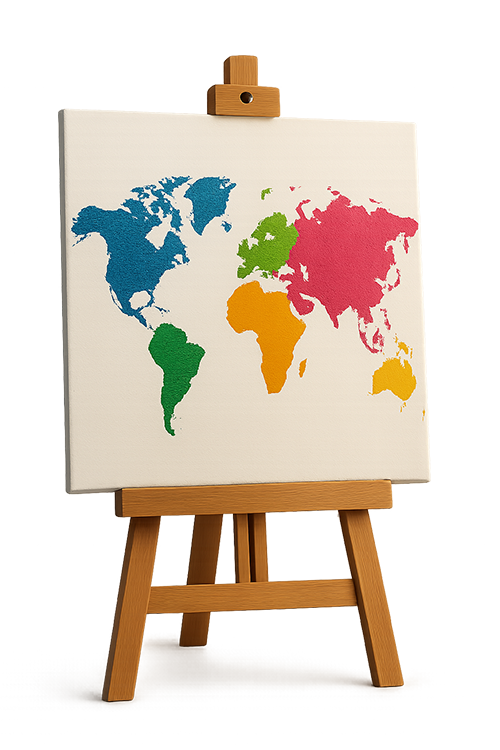 Paint by number kit handed as a gift